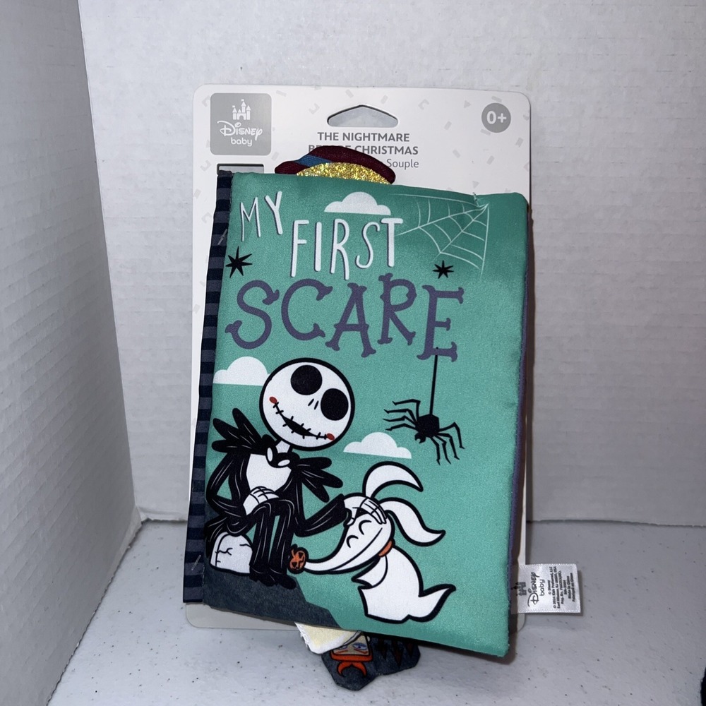 Disney Baby Nightmare Before Christmas Baby Soft Book Toy Sensory Crinkle NWT